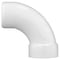 Keeney Mfg Charlotte Pipe Schedule 40 1-1/2 in. Spigot X 1-1/2 in. D Hub PVC 90 Degree Elbow 1 pk PVC 00309  0600 - alternate 5
